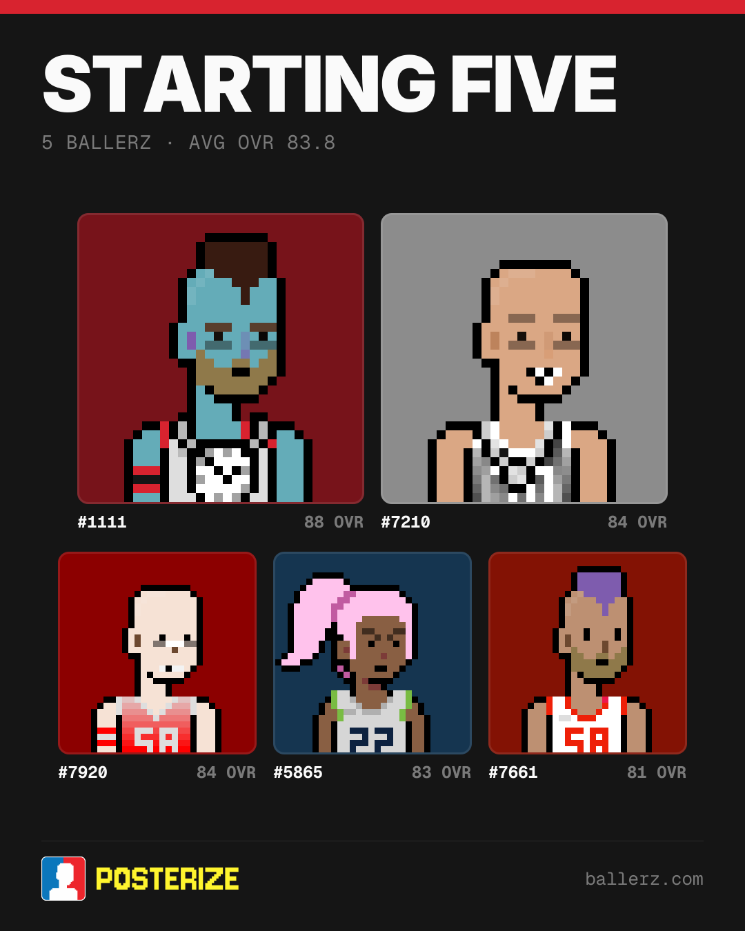 Poster of Baller #1111, #7210, #7920, #5865, #7661