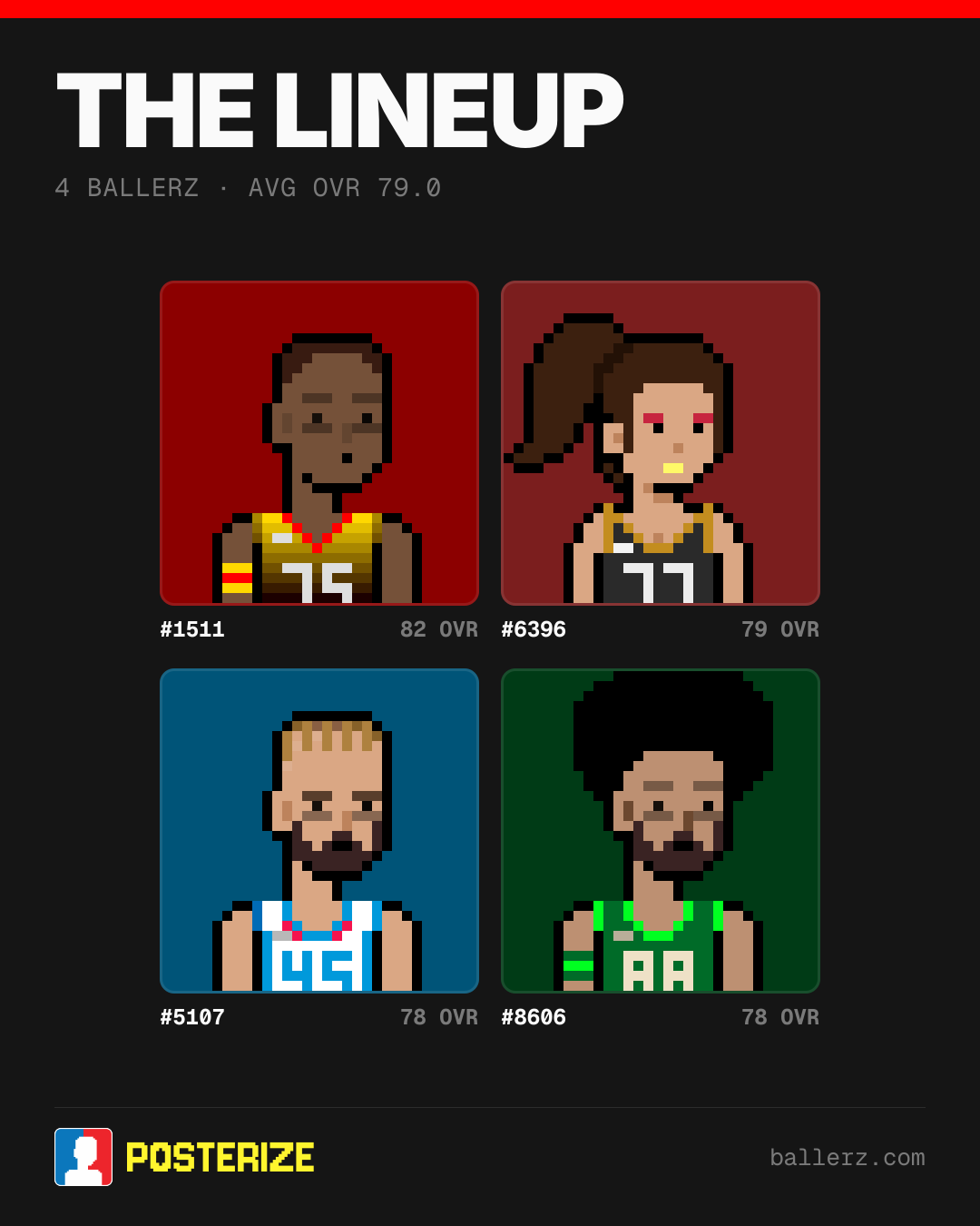Poster of Baller #1511, #6396, #5107, #8606