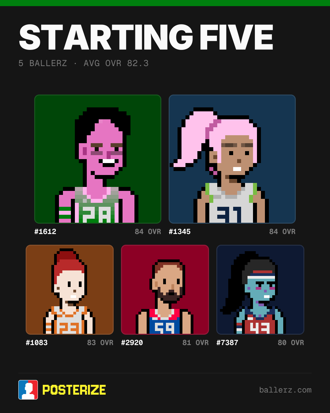 Poster of Baller #1612, #1345, #1083, #2920, #7387