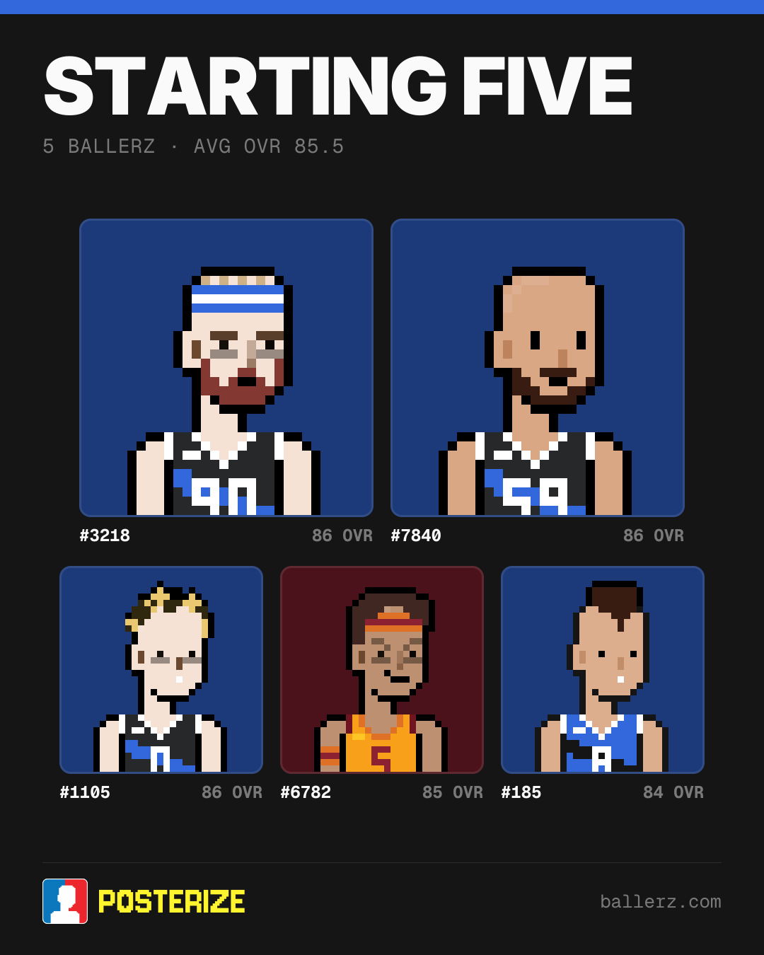 Poster of Baller #3218, #7840, #1105, #6782, #185