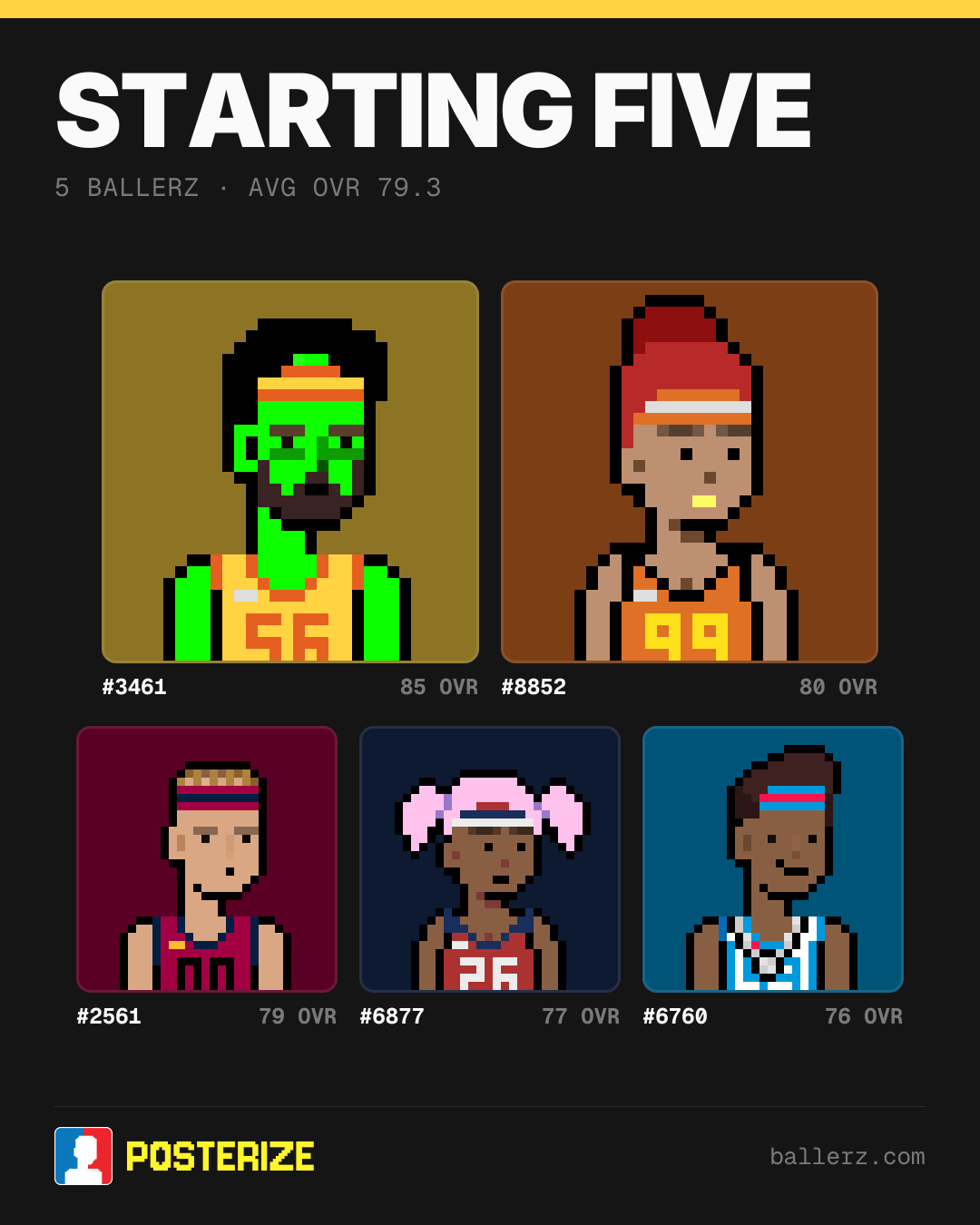 Poster of Baller #3461, #8852, #2561, #6877, #6760