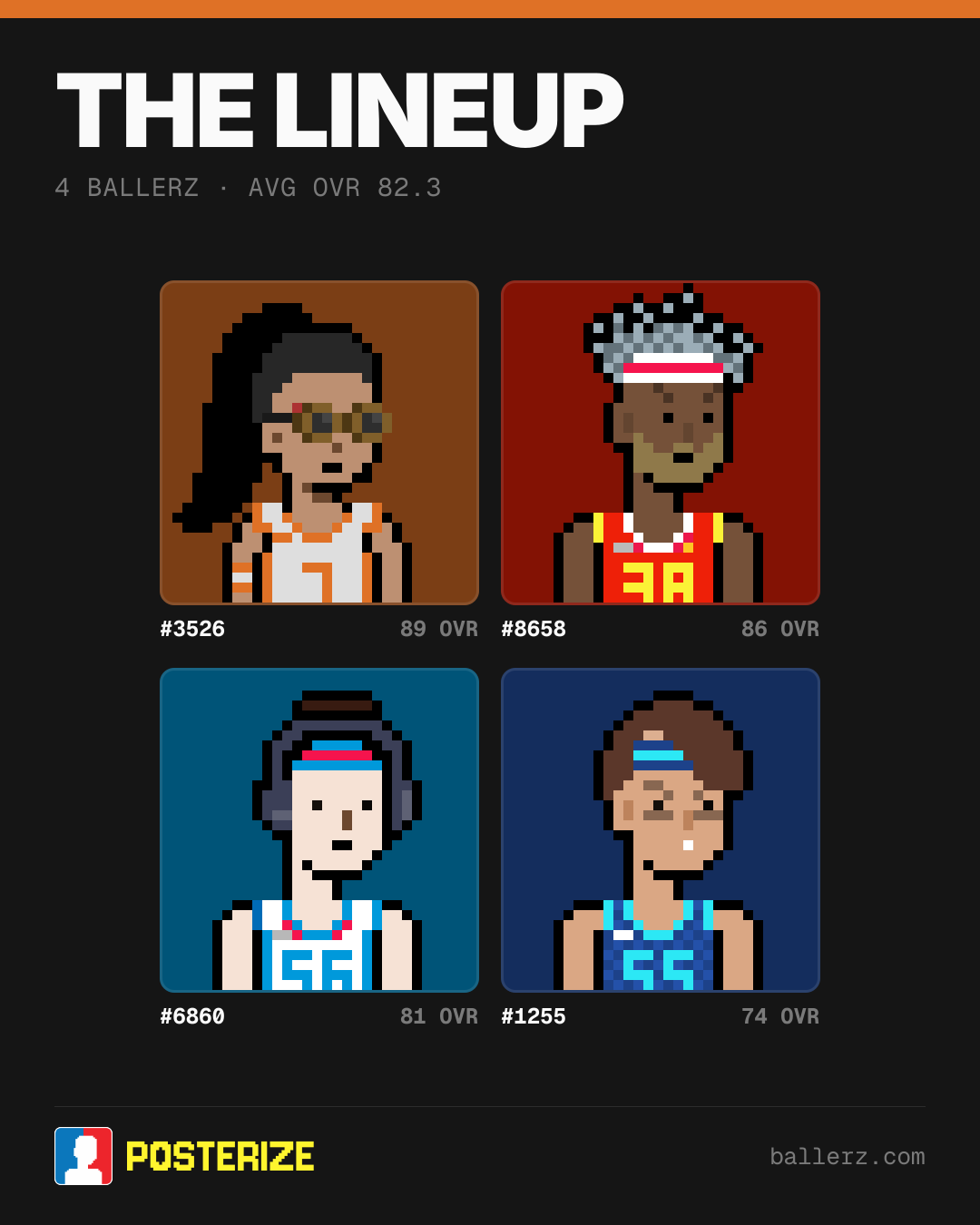 Poster of Baller #3526, #8658, #6860, #1255