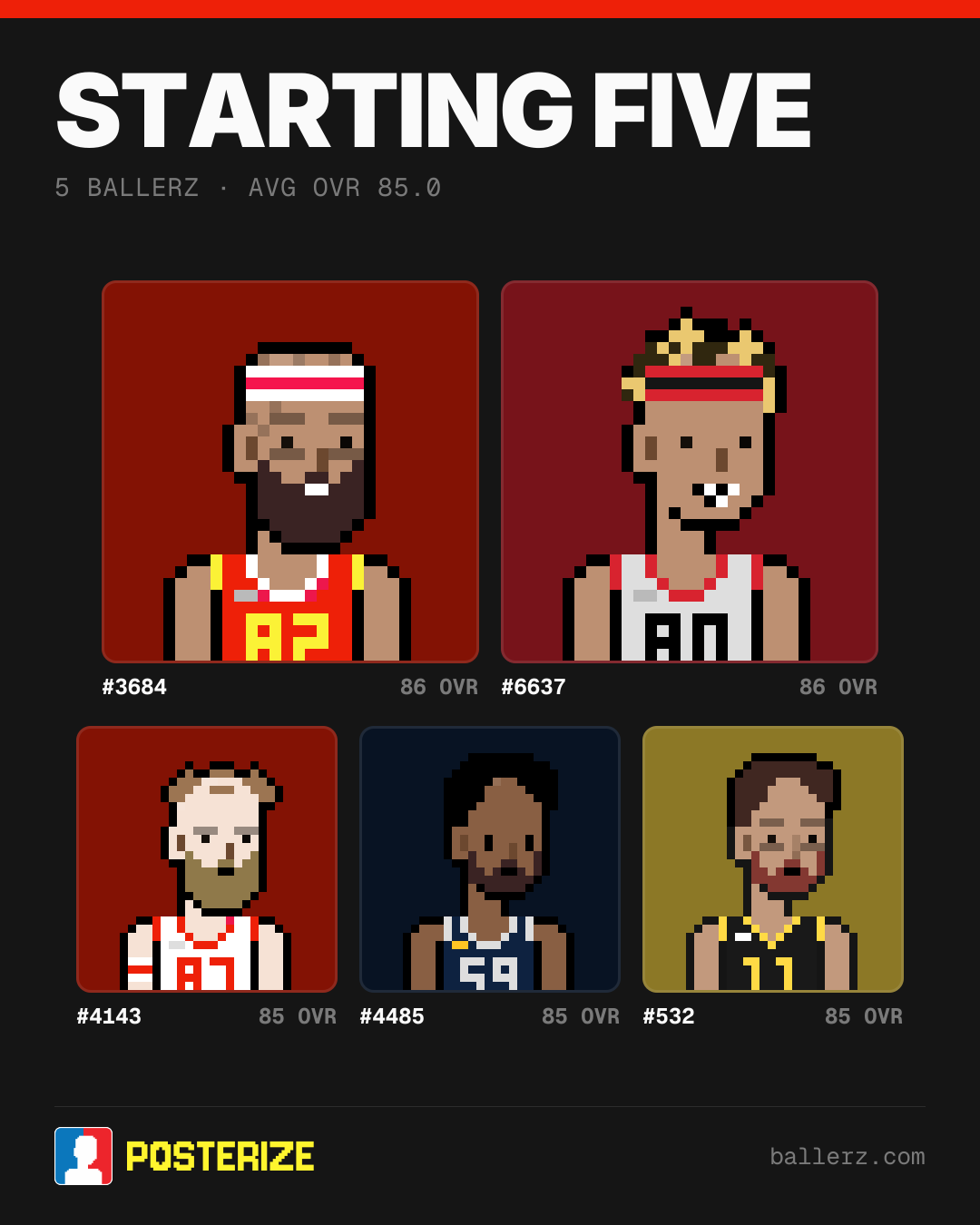 Poster of Baller #3684, #6637, #4143, #4485, #532