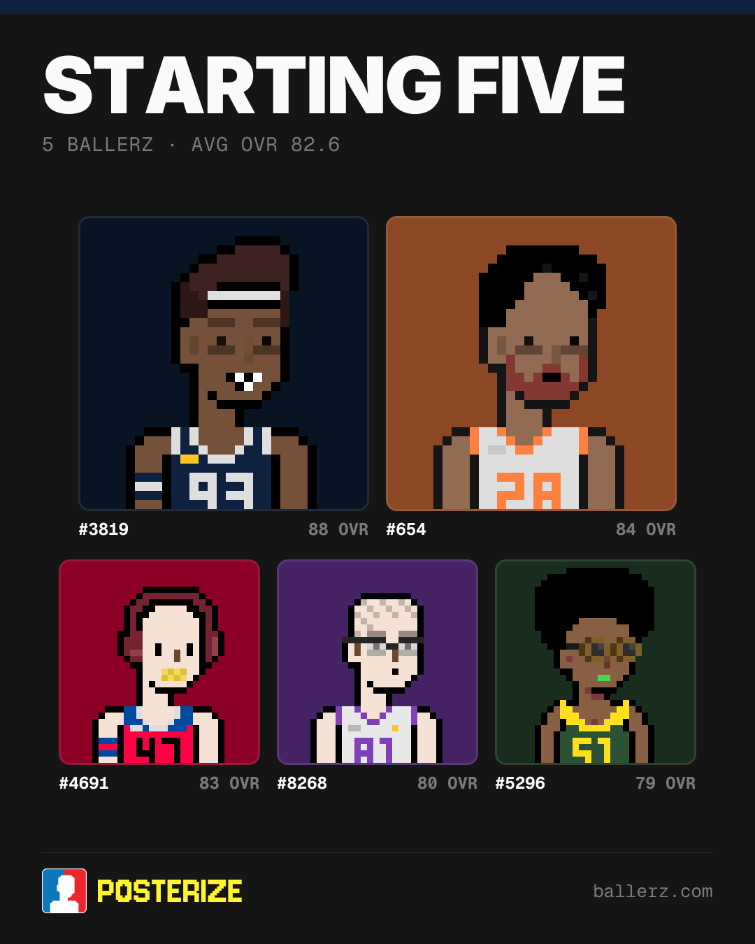Poster of Baller #3819, #654, #4691, #8268, #5296