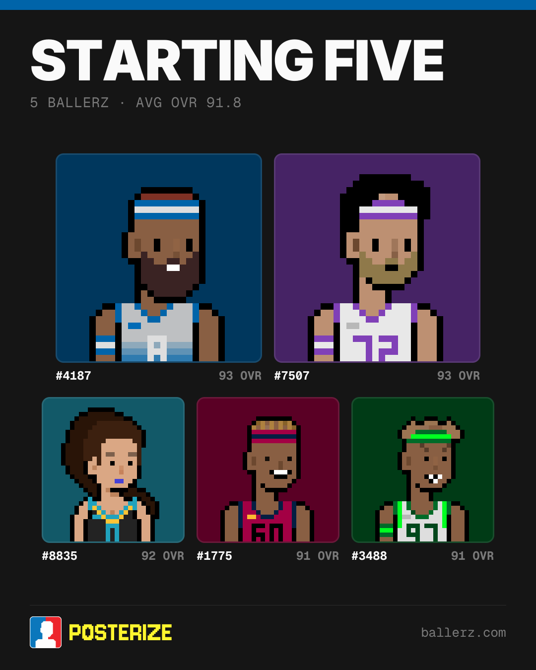 Poster of Baller #4187, #7507, #8835, #1775, #3488