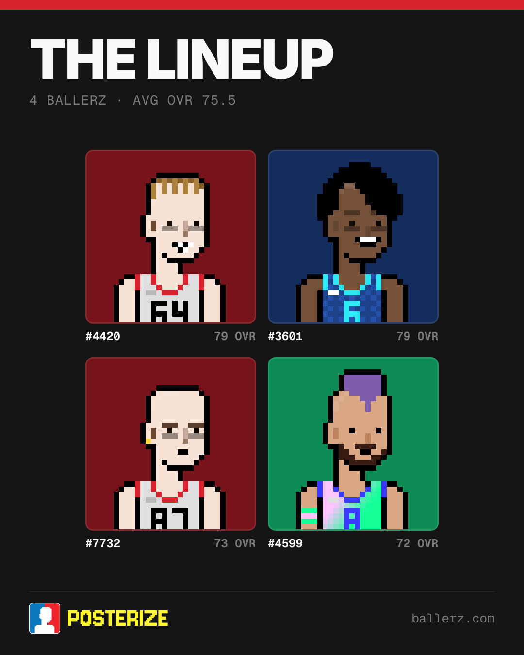 Poster of Baller #4420, #3601, #7732, #4599