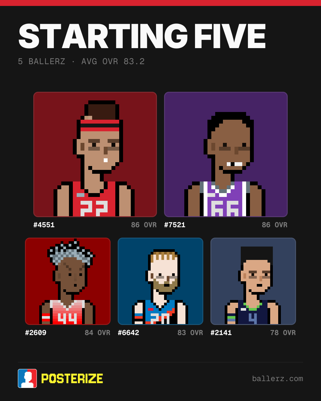 Poster of Baller #4551, #7521, #2609, #6642, #2141