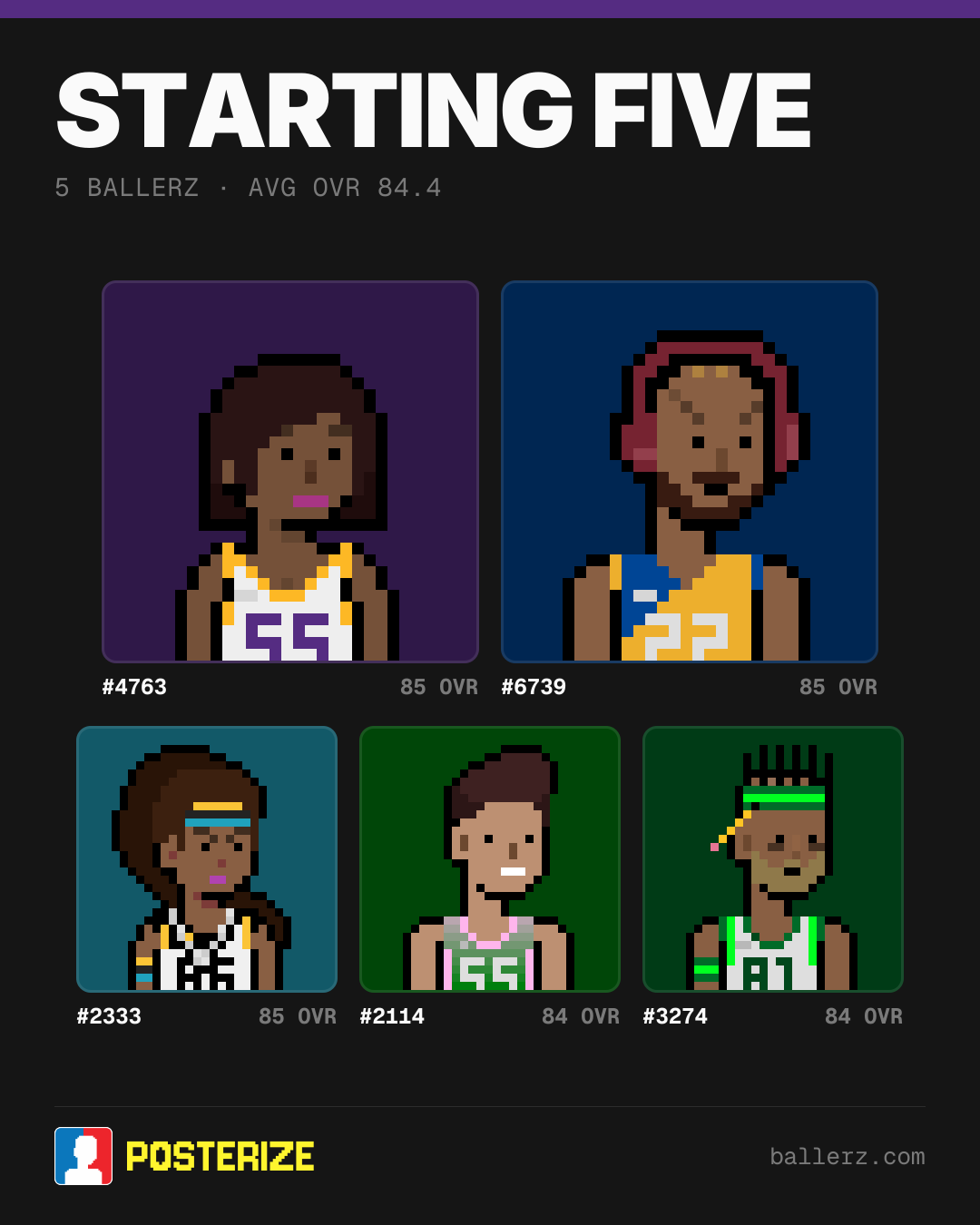Poster of Baller #4763, #6739, #2333, #2114, #3274