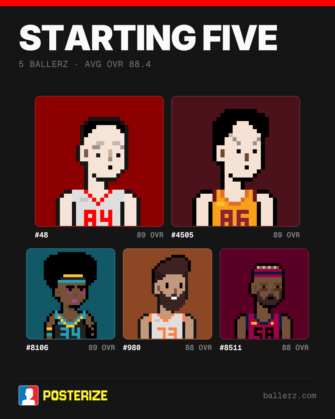 Poster of Baller #48, #4505, #8106, #980, #8511