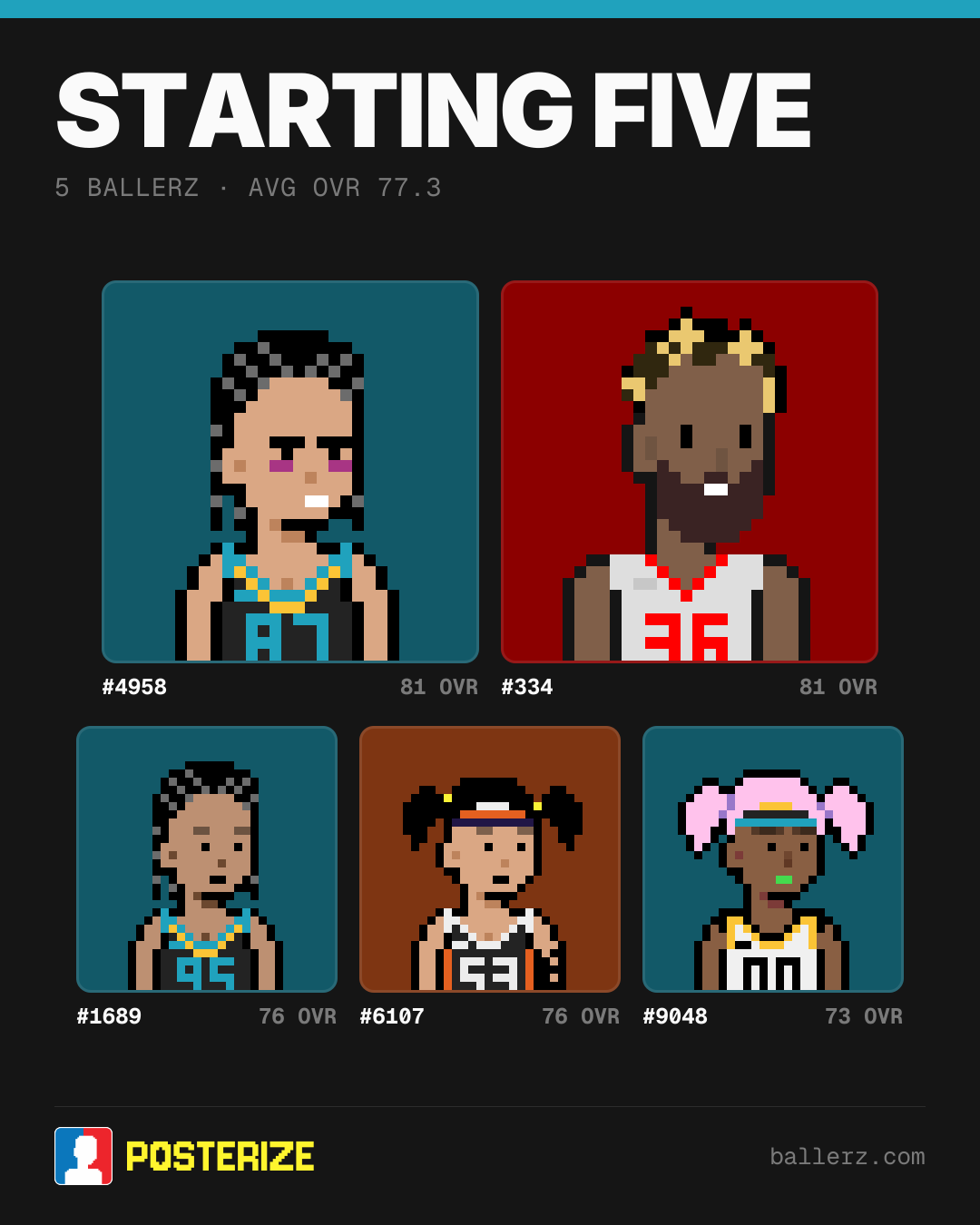 Poster of Baller #4958, #334, #1689, #6107, #9048