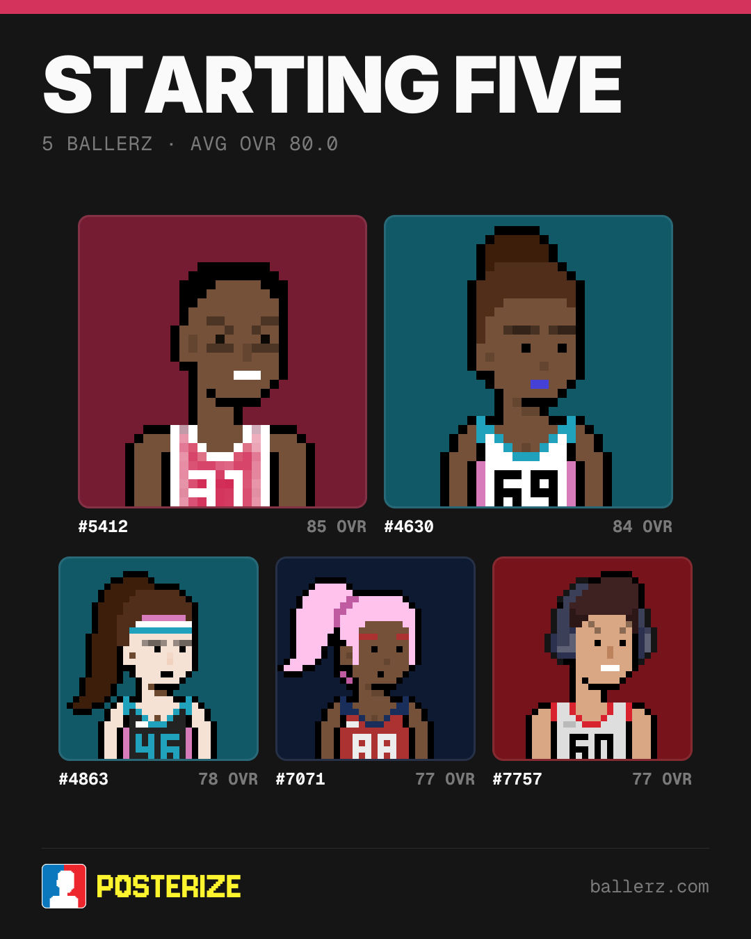 Poster of Baller #5412, #4630, #4863, #7071, #7757