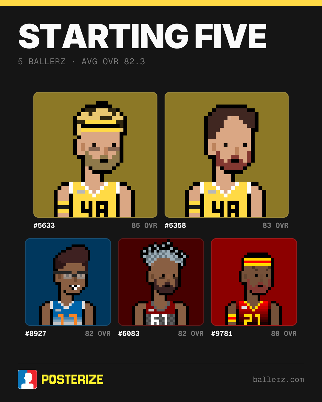 Poster of Baller #5633, #5358, #8927, #6083, #9781