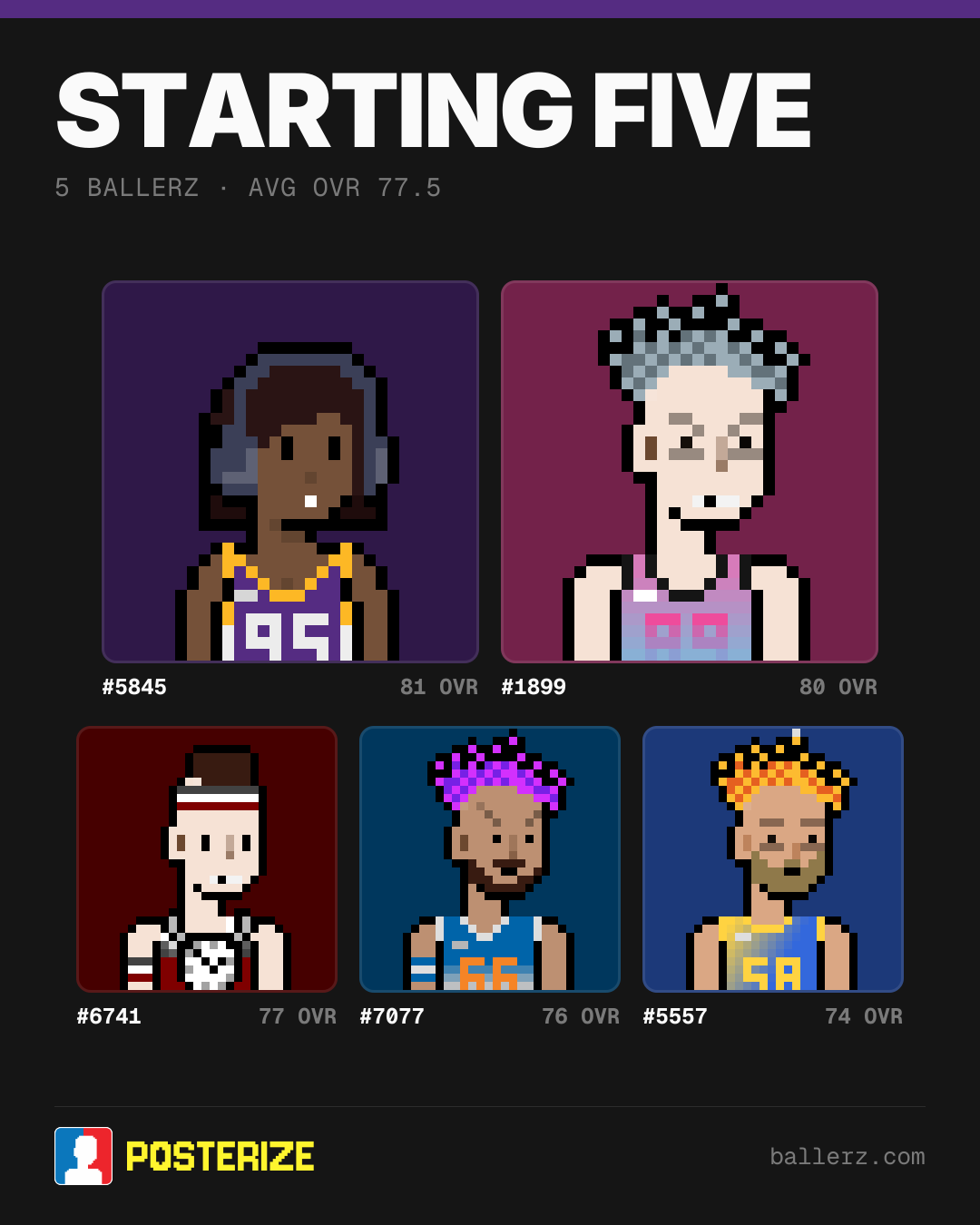 Poster of Baller #5845, #1899, #6741, #7077, #5557