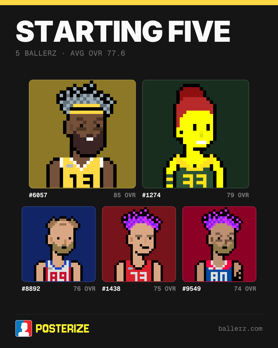 Poster of Baller #6057, #1274, #8892, #1438, #9549