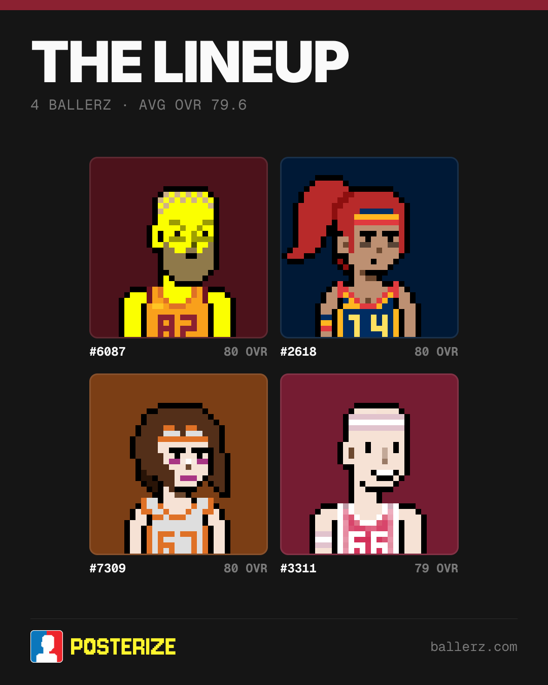Poster of Baller #6087, #2618, #7309, #3311