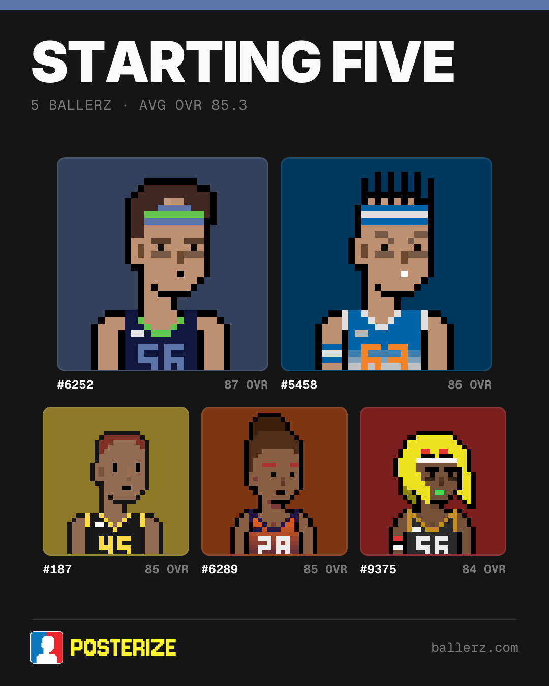 Poster of Baller #6252, #5458, #187, #6289, #9375