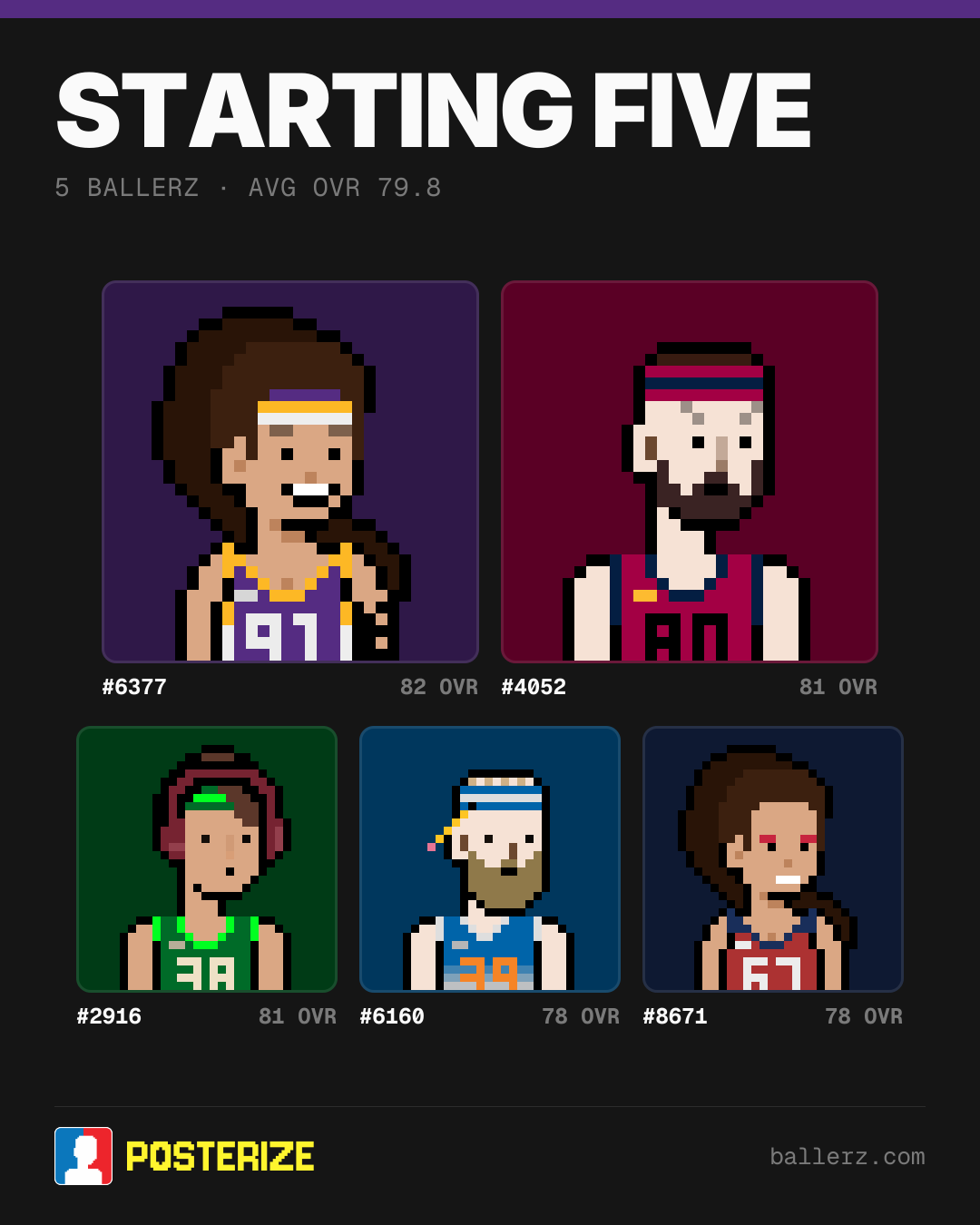 Poster of Baller #6377, #4052, #2916, #6160, #8671