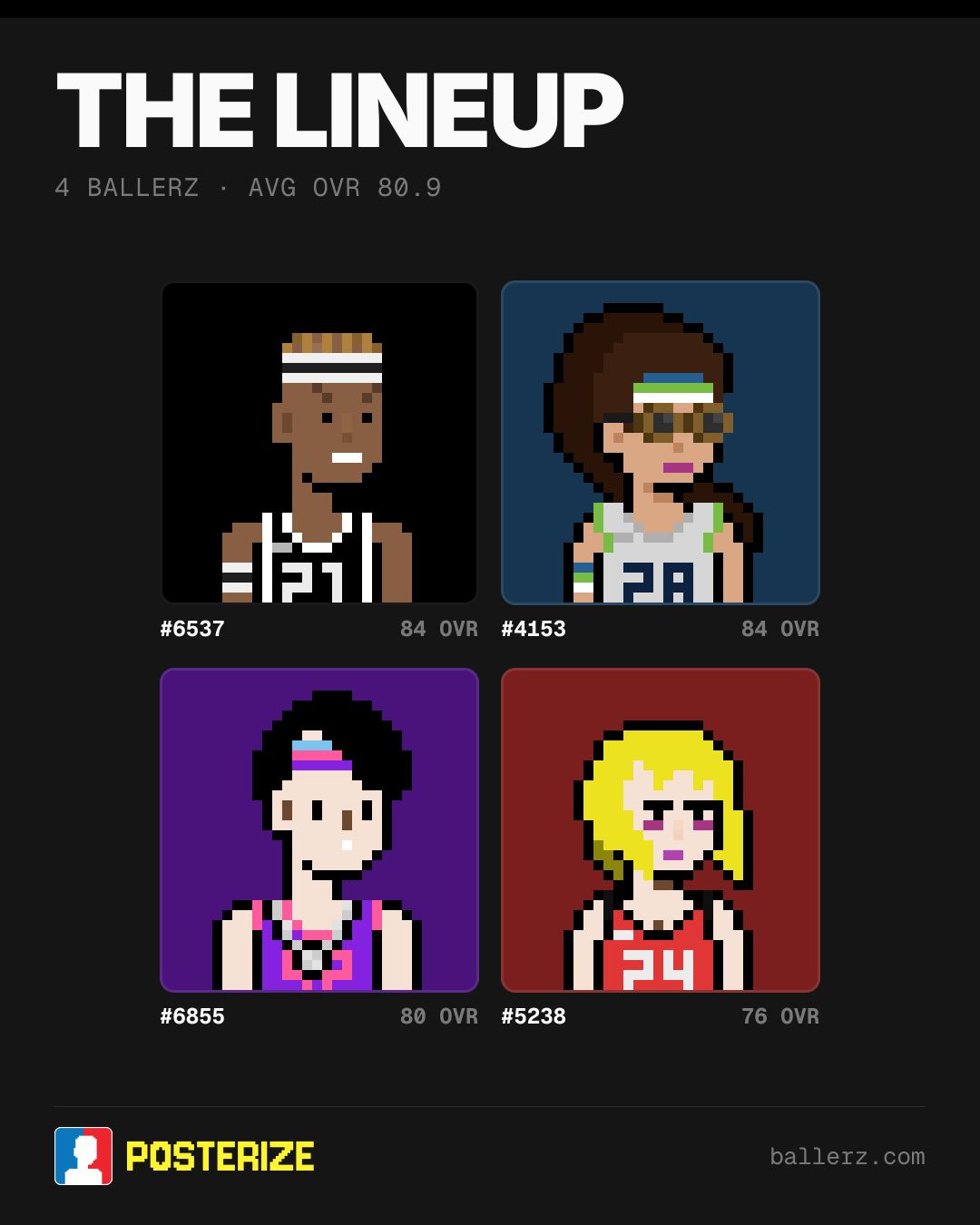 Poster of Baller #6537, #4153, #6855, #5238