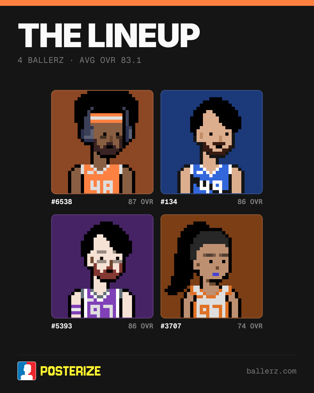 Poster of Baller #6538, #134, #5393, #3707