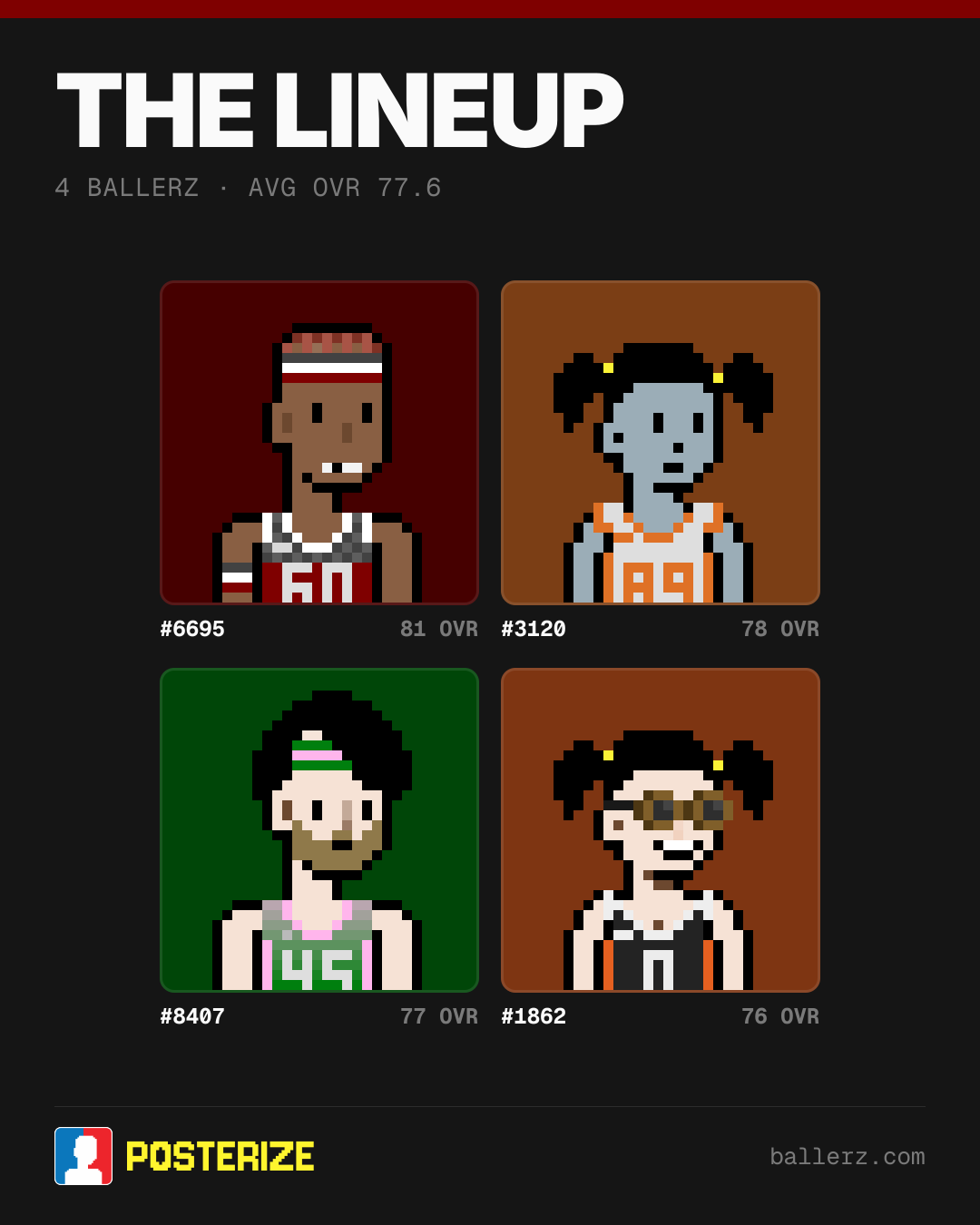 Poster of Baller #6695, #3120, #8407, #1862