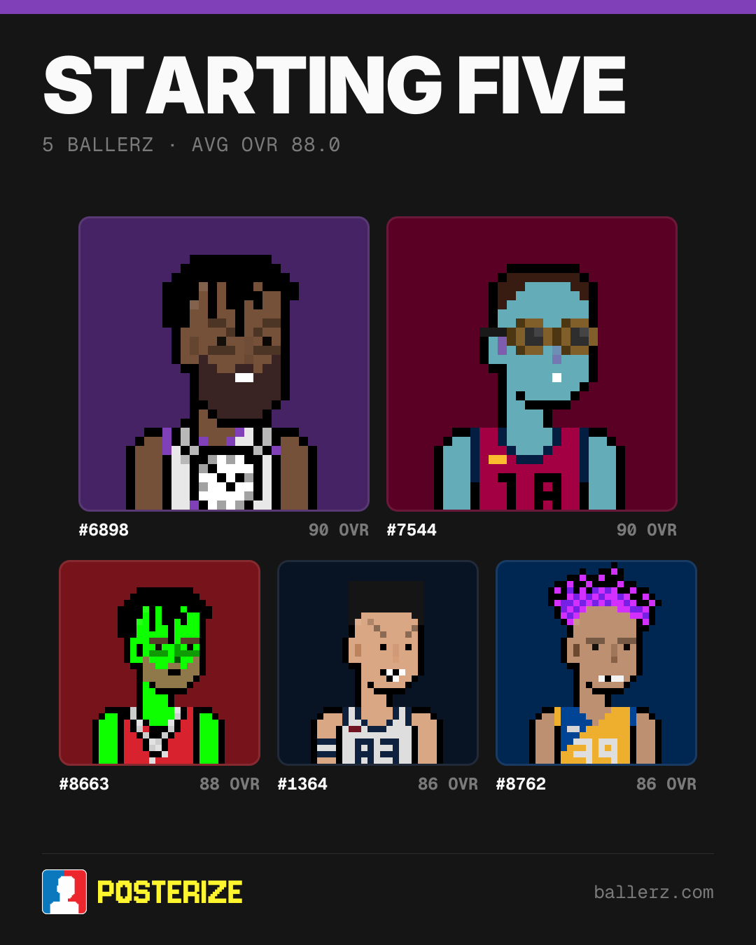 Poster of Baller #6898, #7544, #8663, #1364, #8762