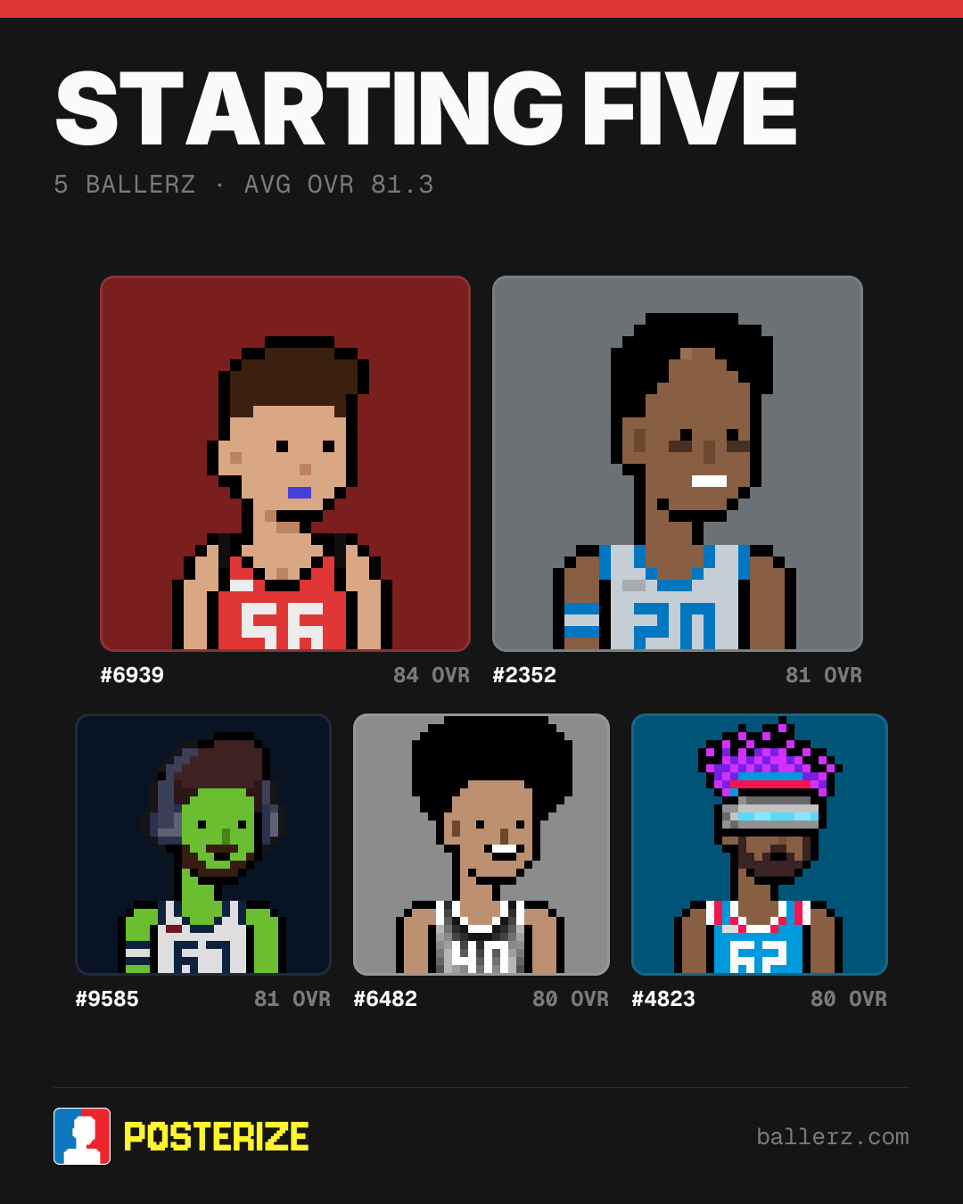 Poster of Baller #6939, #2352, #9585, #6482, #4823
