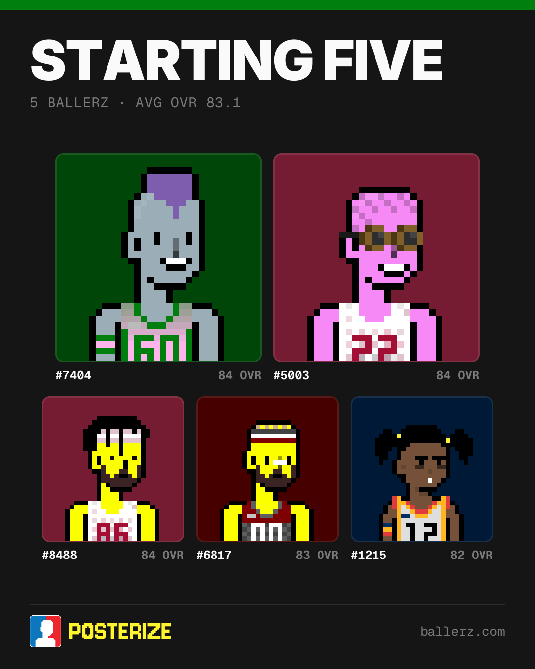 Poster of Baller #7404, #5003, #8488, #6817, #1215