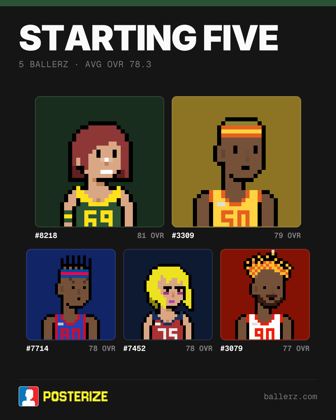 Poster of Baller #8218, #3309, #7714, #7452, #3079