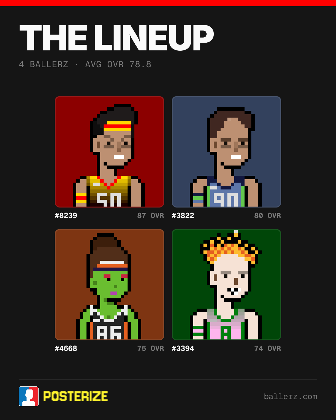 Poster of Baller #8239, #3822, #4668, #3394