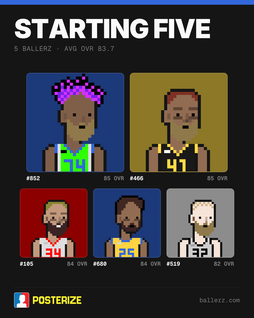 Poster of Baller #852, #466, #105, #680, #519