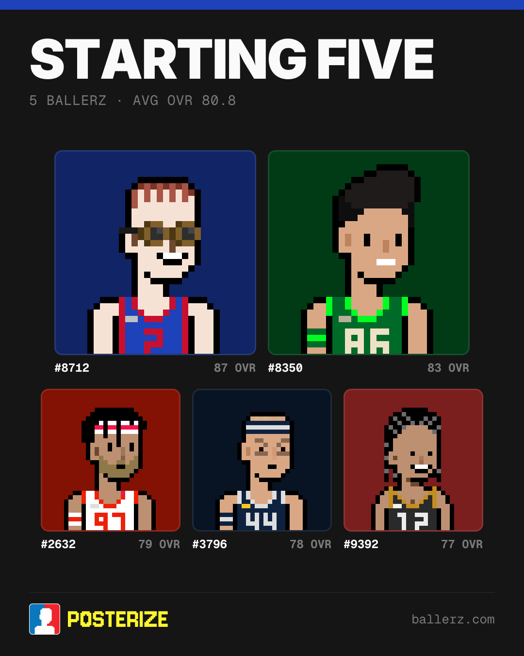 Poster of Baller #8712, #8350, #2632, #3796, #9392