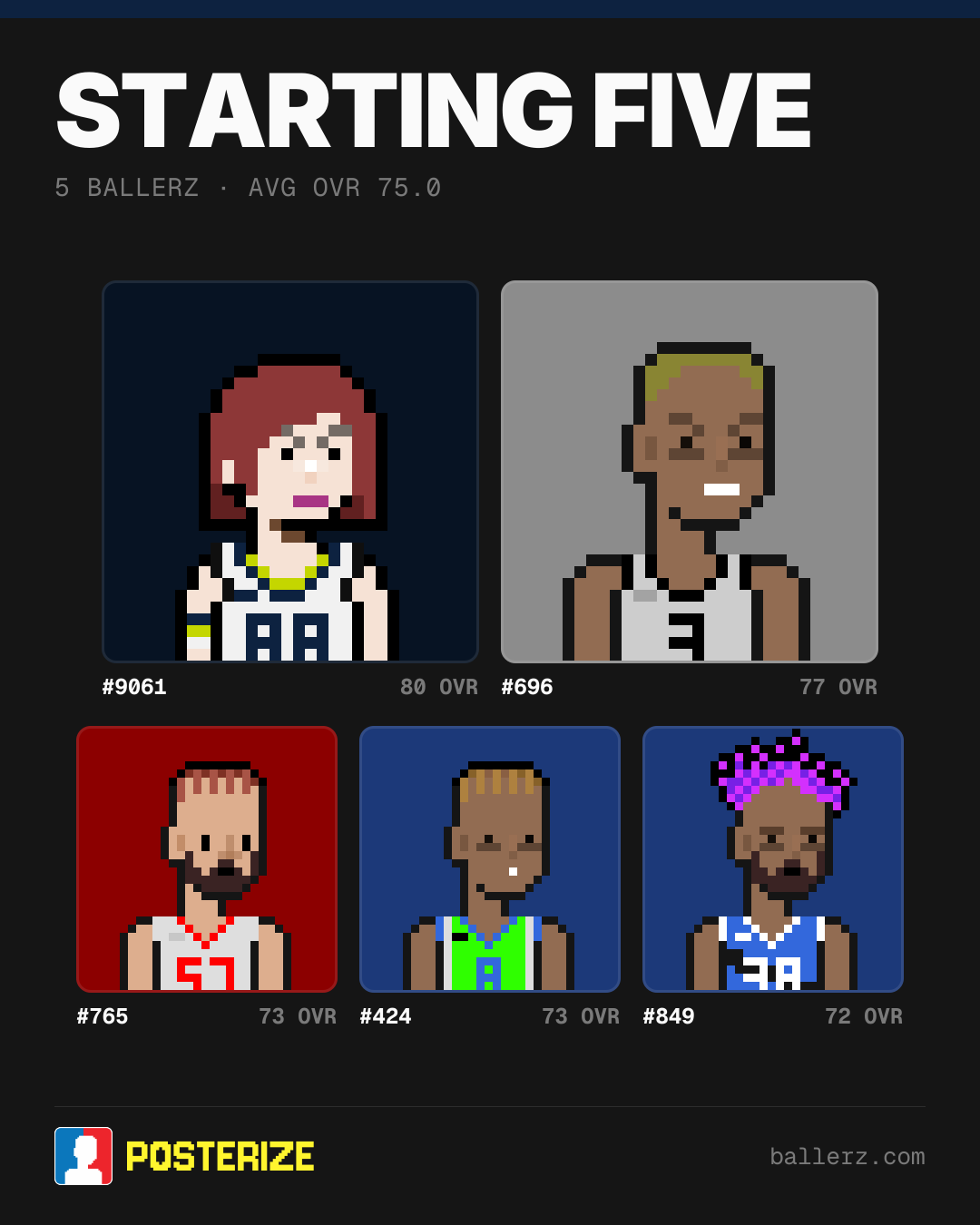 Poster of Baller #9061, #696, #765, #424, #849