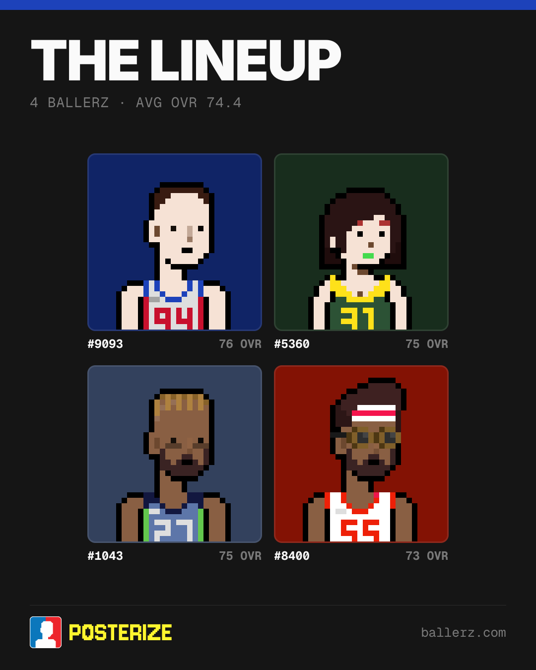 Poster of Baller #9093, #5360, #1043, #8400