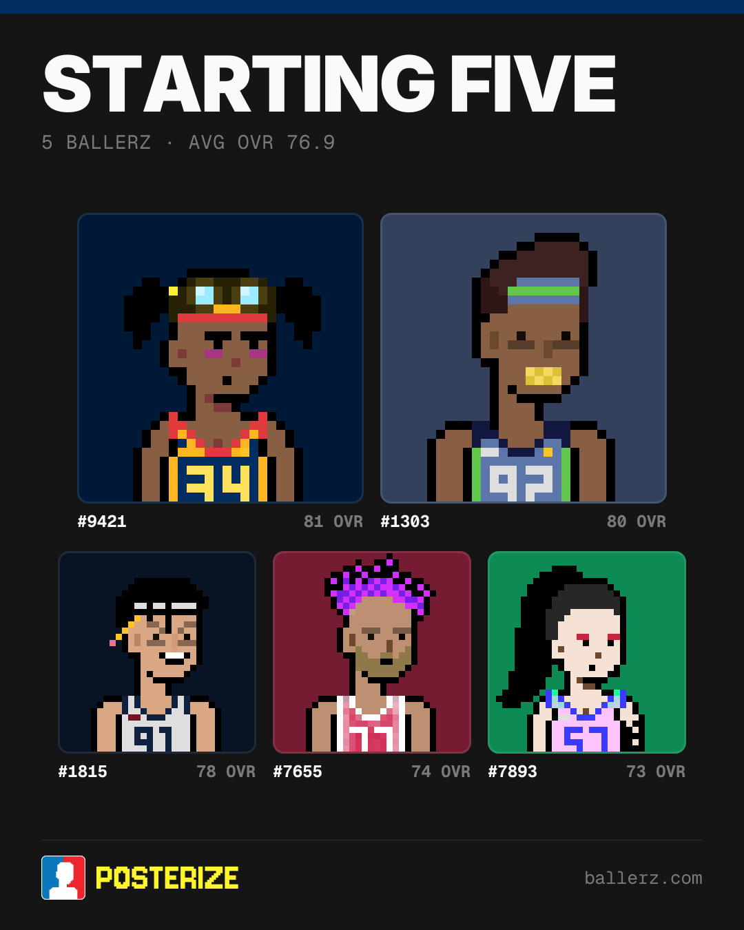 Poster of Baller #9421, #1303, #1815, #7655, #7893