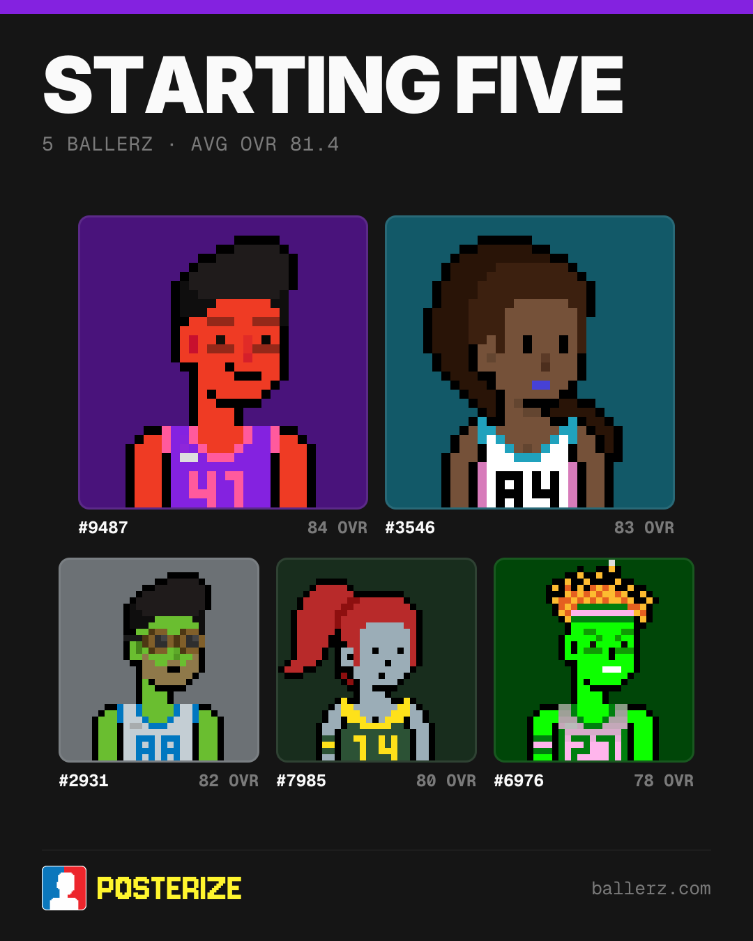 Poster of Baller #9487, #3546, #2931, #7985, #6976