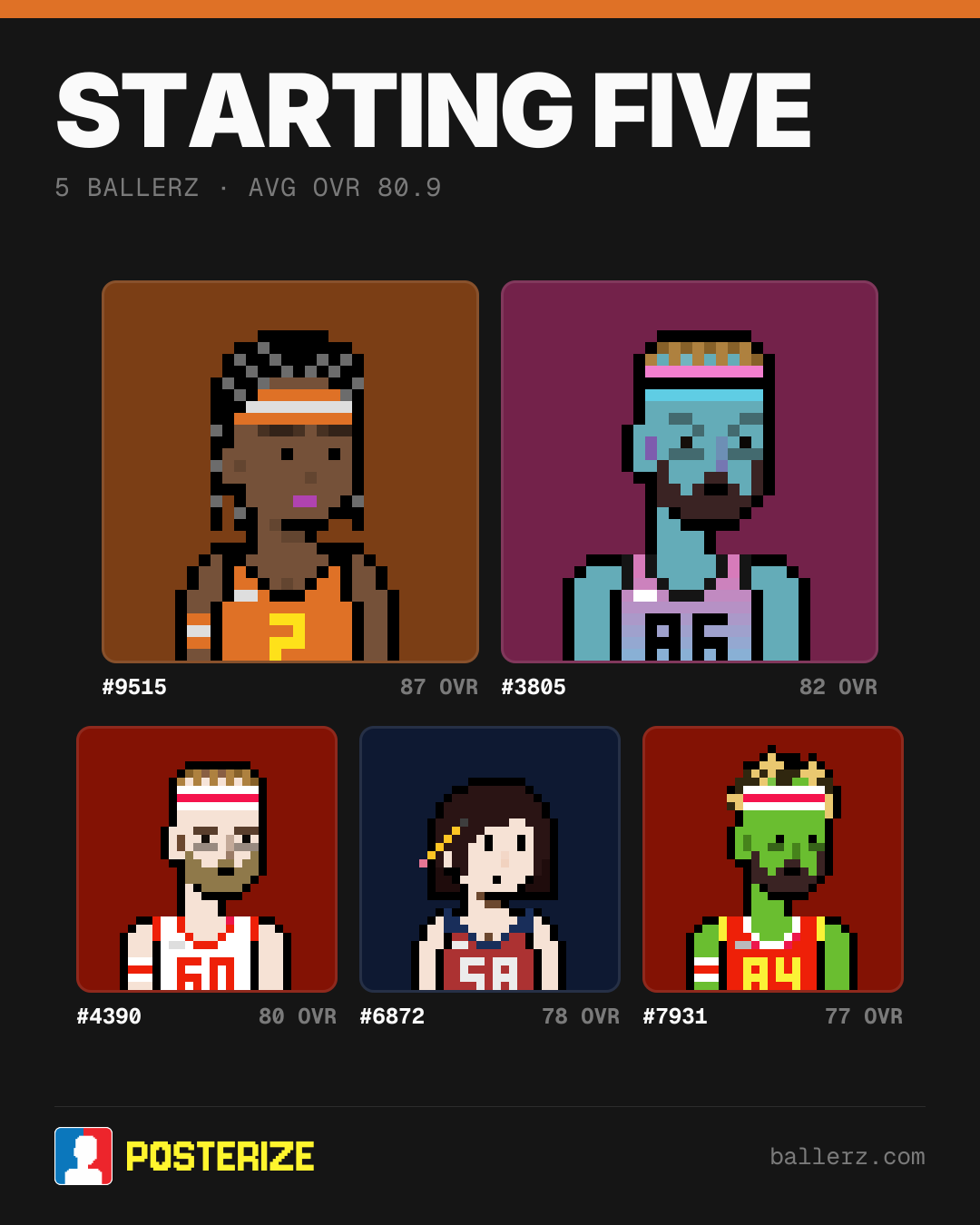 Poster of Baller #9515, #3805, #4390, #6872, #7931