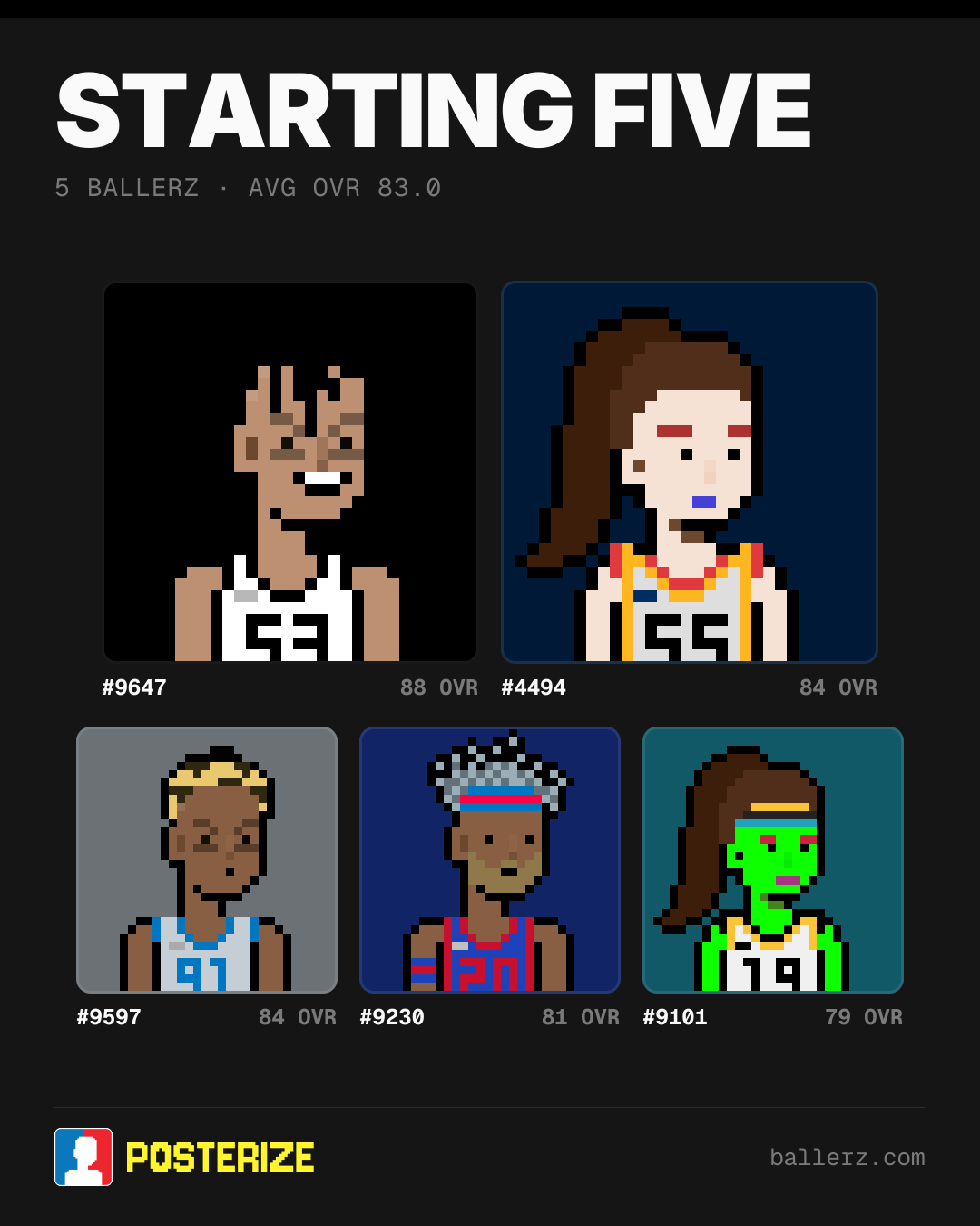 Poster of Baller #9647, #4494, #9597, #9230, #9101