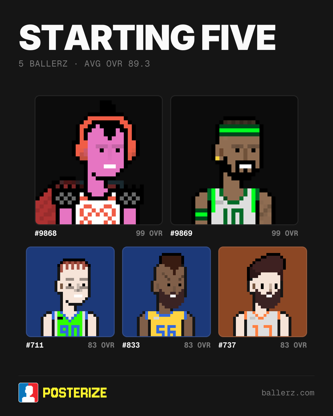 Poster of Baller #9868, #9869, #711, #833, #737